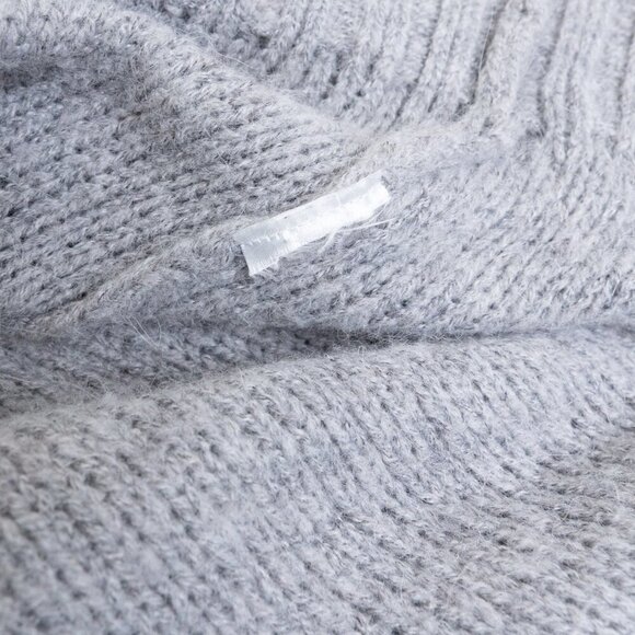 Anthropologie Colleen Alpaca Wool Blend Rainbow Sweater Shimmer Gray - Picture 13 of 13